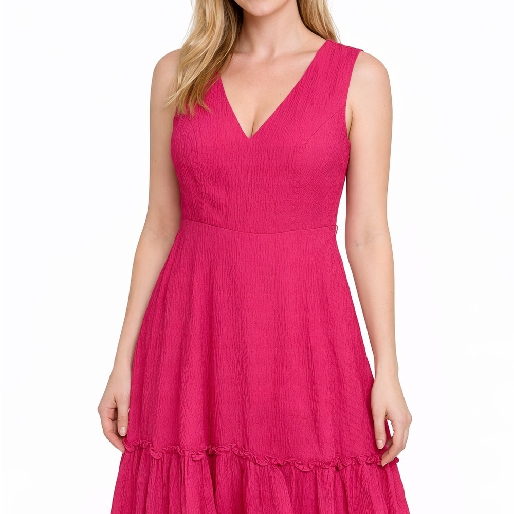 Tommy Hilfiger Vibrant Pink Midi Dress - Picture 3 of 6